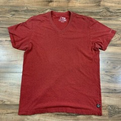 Volcom Mens T Shirt Size Large Short Sleeve Heathered Red Slim Fit Fitted