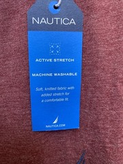 NEW Nautica Mens Crimson Red T-Shirt Large Crew Neck Short Sleeve NWT $24.50