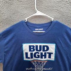 Bud Light Beer Shirt Adult 2XL XXL Blue Graphic Tee Beach Summer Sports Party