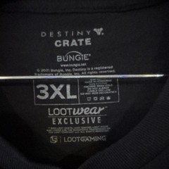 Loot Crate Destiny Bungie Lootwear Black Red Graphic Tee Men’s 3XL Cotton