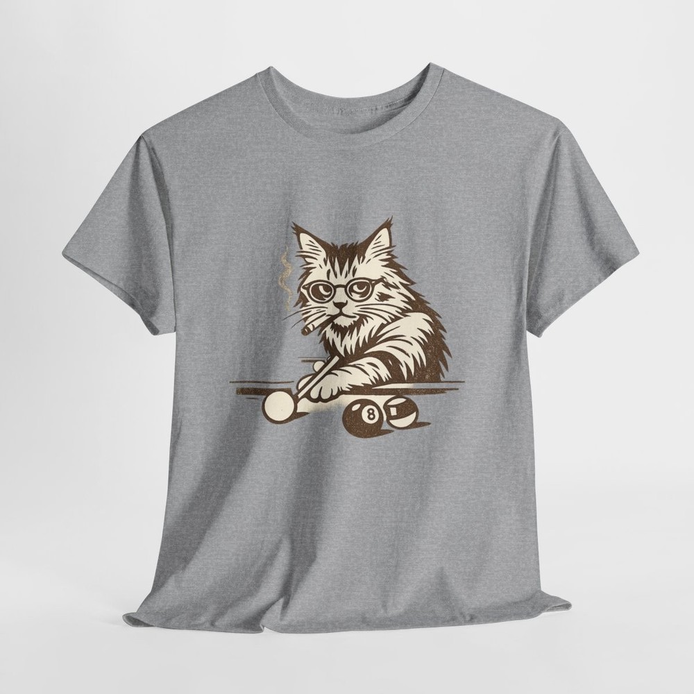 Lustige Katze Billard T-Shirt, Pool Katze Shirt, Billiard Cat Tee, Geschenk für