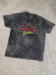 Universal Studios Shirt Mens L Black Florida Neon Logo Graphic Crew Neck
