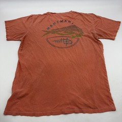 Reel Life T-shirt Men L Orange Graphic Priny Logo .#46411