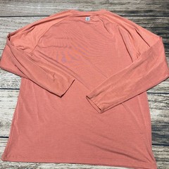 Peter Millar Performance Shirt Mens Medium Salmon Pink Long Sleeve Active Golf