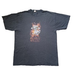 Vtg Foamy The Squirrel Shirt Men XL Black Neurotically Yours Cartoon Mighty Fine