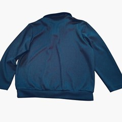 Haband Mens Long Sleeve Pullover Shirt Navy Blue V Neck Collar L Vintage Retro