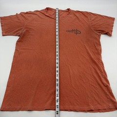 Reel Life T-shirt Men L Orange Graphic Priny Logo .#46411