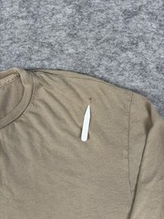 James Perse Standard Shirt Mens 4 Taupe Crew Neck Cotton Long Sleeve Made in USA