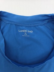 Lands End Beach T-Shirt Men XL Blue Gray Plain Tee.#38807