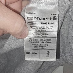 Carhartt Mens Loose Fit Long Sleeve T-Shirt Heather Gray K231 HGY XL