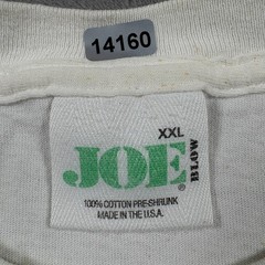 Vintage 1995 Joe Blow T-Shirt Mens 2XL White Cotton Bent Rim Cafe Basketball