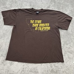 Keiser Clark Shirt XL Brown The Stars Shine Brighter In California Tee USA