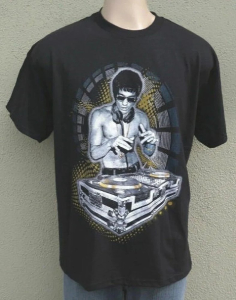 Bruce Lee Men’s T-Shirt Karate Kung Fu Legend Martial Arts DJ Music