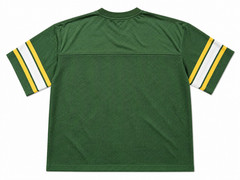 Men’s Oversized Cropped Mesh Jersey Green Streetwear Graphic Hip Hop Shirt