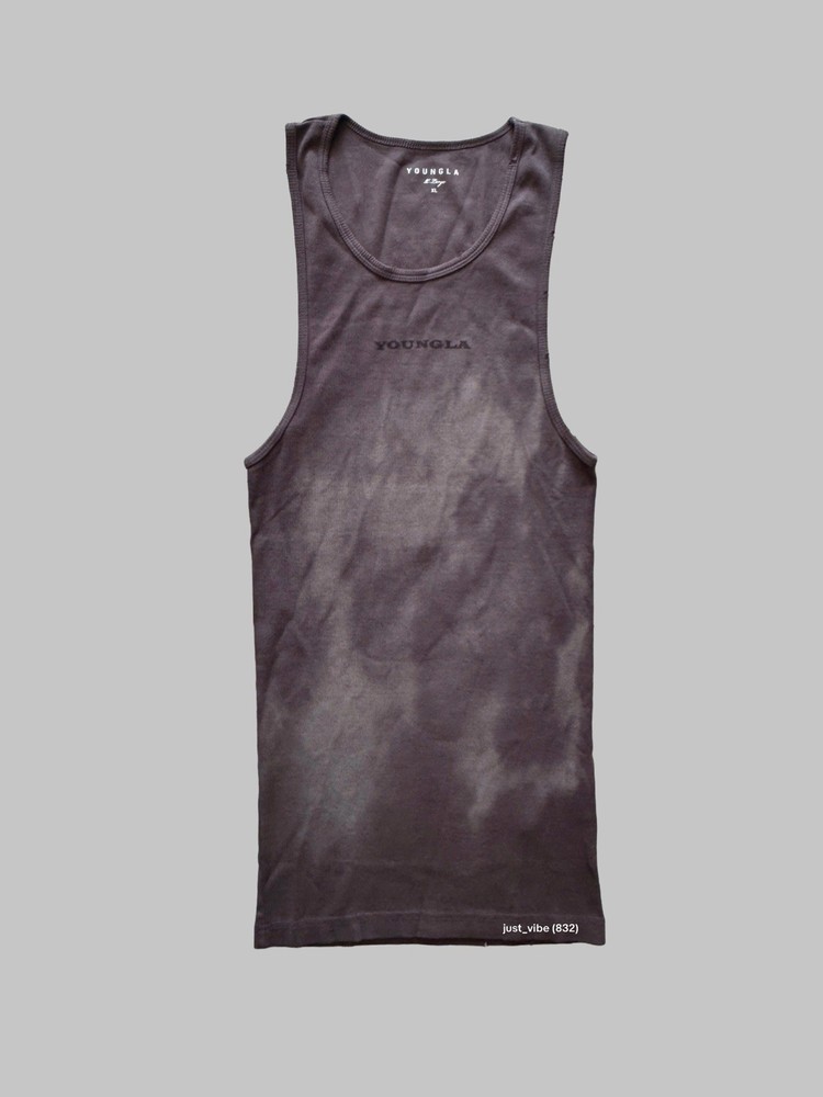 YoungLA 340 Wife Lovers Tank Top Acid Wash Brown Men’s XL NWOT