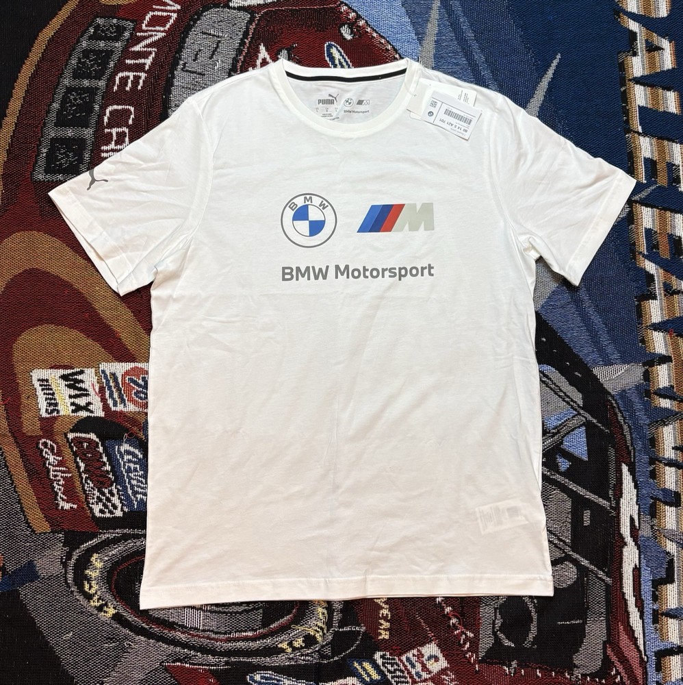 BMW M Motorsport Shirt Official Puma ESS MMS Logo Men’s Large New With Tags