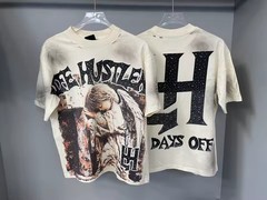 New fashion brand LIFE HUSTLERS Y2K hot stamping hole Men Women T-shirt…
