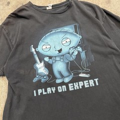 Vintage Y2K 2000s Family Guy Stewie 2009 Play On Expert Size XL Shirt Faded
