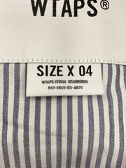 WTAPS CTPL.BROADCLOTH.TEXTILE.COOLMAX Short Sleeve Shirt 4 Cotton NVY Stripe