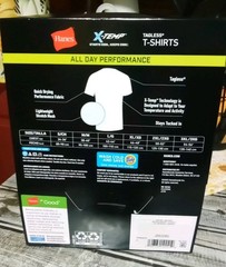 Hanes X-Temp Men’s All Day Performance T-Shirts White 3 Pack Medium NEW