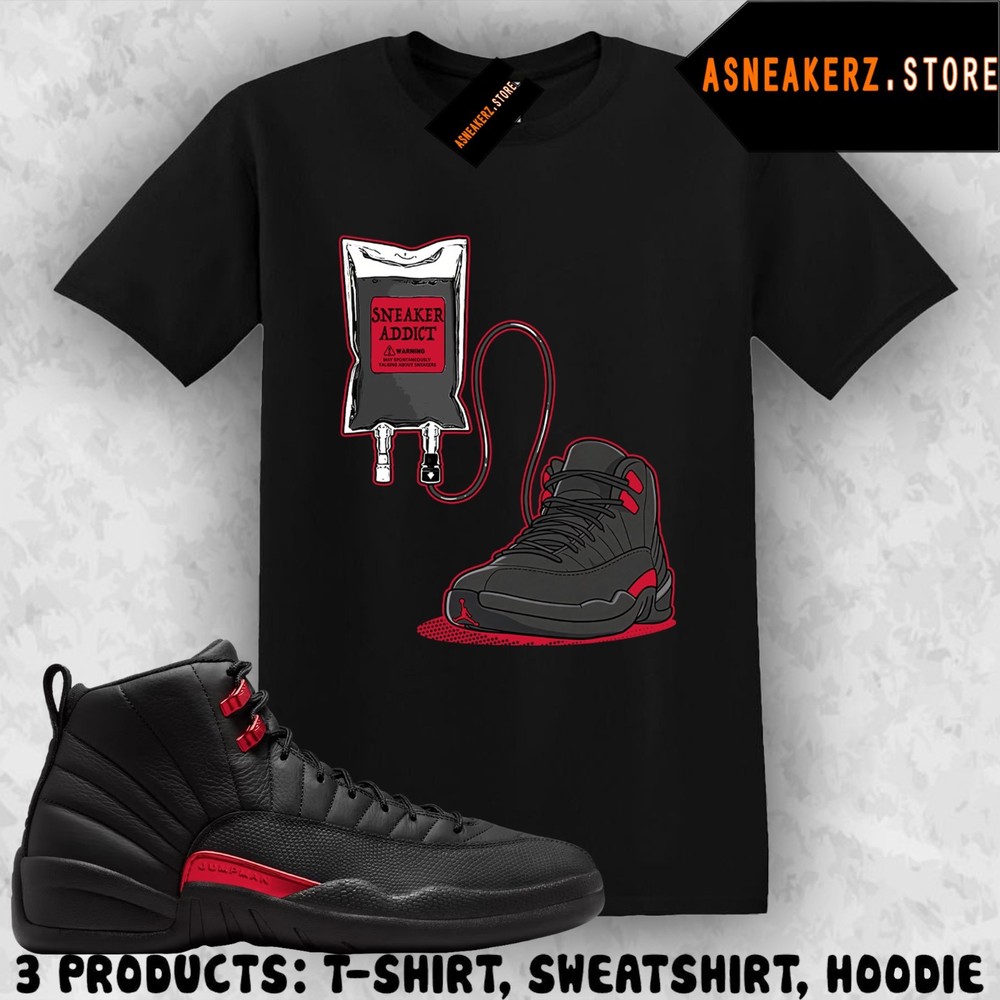 Tee Shirt Matching AJ 12 Bloodline 2026 To Match Sneaker Therapy 12s T-Shirt