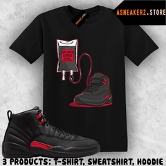 Tee Shirt Matching AJ 12 Bloodline 2026 To Match Sneaker Therapy 12s T-Shirt