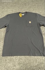 Carhartt Men’s K87 Heavyweight Loose Fit Short Sleeve Pocket T-Shirt Blue XL NWT