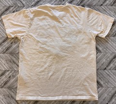 Onitsuka Tiger T-Shirt Mens Large Ivory Japan Streetwear Twin Tigers Embroidered