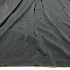 Ann Taylor Top Womens Size M Pleated Neck Crop Sleeve Blouse Black Stretchy