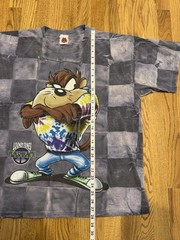 Vintage Looney Tunes Flashback Taz T Shirt Size XL Hippie 70s Tie Dye AOP Vtg