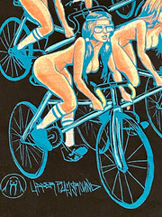 Upper Playground Men’s M T-Shirt PDX BIKE RIDE Sexy Women on Fixie Bicycles OOP