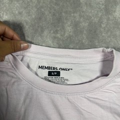 Members Only Stay Trippy Graphic T-Shirt Mens S Lavender Pink Cotton Streetwear