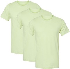 Solid Color Military Style T-Shirts 100% Cotton Ring Spun Short Sleeve Tee 3Pack