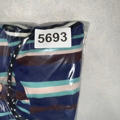 NYC Brooklyn Hooded Sleeveless T Shirt Medium Multicolor Striped Drawstring