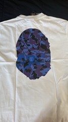 A Bathing Ape BAPE White Ape Head Logo Graphic Tee Men’s M Crew Neck SS