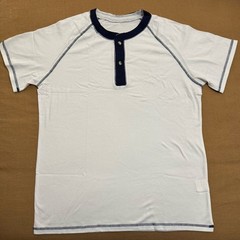 Men’s Medium Henley Shirt Short Sleeve Lightweight Button Cotton Casual Tee Top