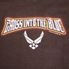 US Air Force Cross Into The Blue Shirt 2XL Black vtg 05 NWT