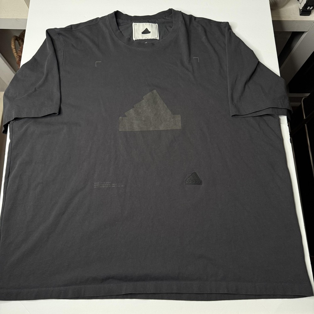 Adidas Shirt Men’s 2XL Black HN1958 Graphic Tee End Plastic Waste 2022