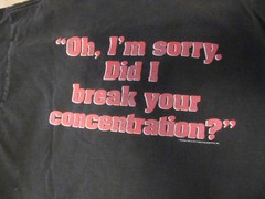 Pulp Fiction T-shirt “Excuse Me, did I break your concentration?’ XL