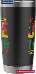 Juneteenth Party Outfit Black Independence Day Merch Stainless Steel Insulated T