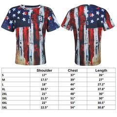 Men’s Fourth of July American Flag Casual Fashion Slim Fit Short Sleeve T-shirts