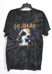 DEF LEPPARD Adult Tonal Spider Scoop Neck Short Sleeve Casual Cotton T Shirt L