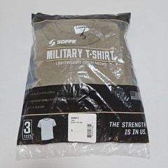 SOFFE Military T-Shirt Lightweight Crew Necks 3 pack Tan (M280-3) Size Small