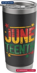 Juneteenth Party Outfit Black Independence Day Merch Stainless Steel Insulated T