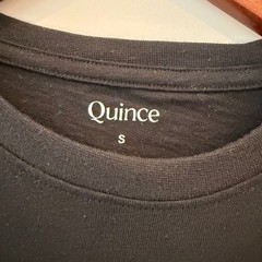 Quince Long Sleeve T Shirt 100% Organic Cotton Slub Basic Trip Black Small NWOT