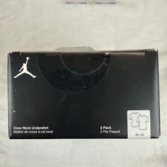 Nike Jordan Flight Control Cotton Stretch Crew Neck Shirt 2 Pack Mens Medium Wht