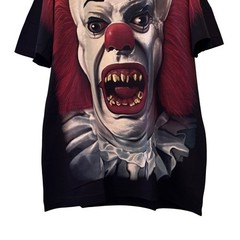 IT Clown Stephen Kings 1990 AOP T-shirt Single Stitched Size 2XL Horror
