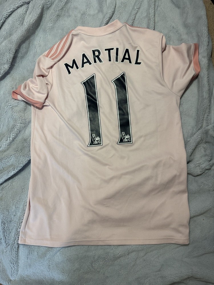 Manchester United 2018-19 pink away jersey Adidas #11 MARTIAL size L