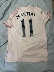 Manchester United 2018-19 pink away jersey Adidas #11 MARTIAL size L