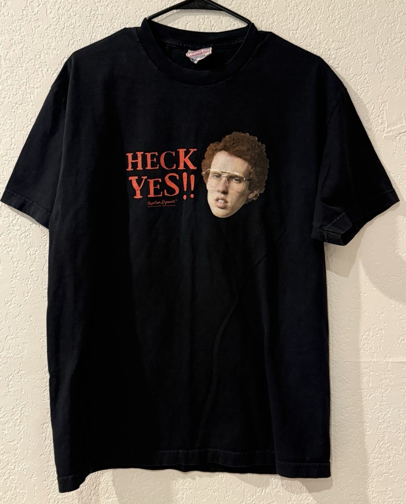 Napoleon Dynamite 2005 “Heck Yes” Graphic Movie T-shirt L